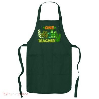 Funny Cute St Patrick's Day One Lucky Teacher Apron