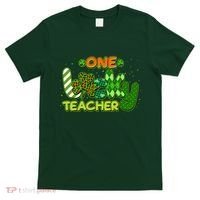 Funny Cute St Patrick's Day One Lucky Teacher T-Shirt thumb 0