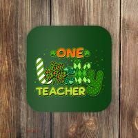 Funny Cute St Patrick's Day One Lucky Teacher Coaster thumb 0