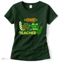 Funny Cute St Patrick's Day One Lucky Teacher Women's T-Shirt thumb 0