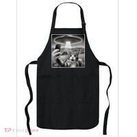 Funny Cat Selfie With Alien UFO Cat Apron thumb 0