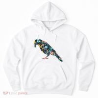 Floral Crow Silhouette Graphic Raven Hoodie thumb 0