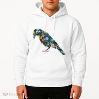 Floral Crow Silhouette Graphic Raven Hoodie thumb 2