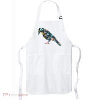 Floral Crow Silhouette Graphic Raven Apron thumb 0
