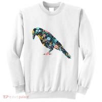 Floral Crow Silhouette Graphic Raven Sweatshirt thumb 0