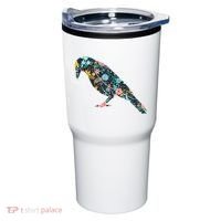 Floral Crow Silhouette Graphic Raven Tumbler thumb 0