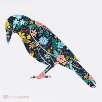 Floral Crow Silhouette Graphic Raven Baby Bodysuit thumb 2