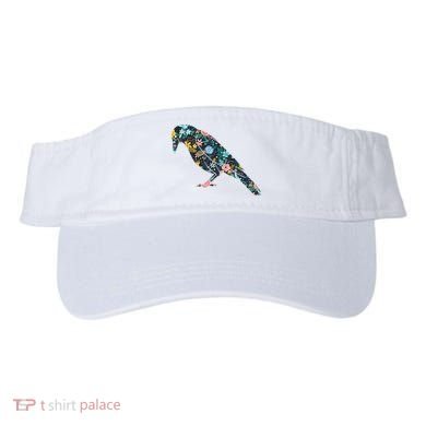 Floral Crow Silhouette Graphic Raven Visor