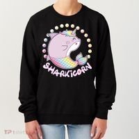 Funny Cute Sharkicorn Shark Unicorn Women's Sweatshirt thumb 0