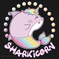 Funny Cute Sharkicorn Shark Unicorn Coaster thumb 2