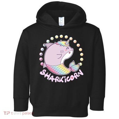 Funny Cute Sharkicorn Shark Unicorn Toddler Hoodie