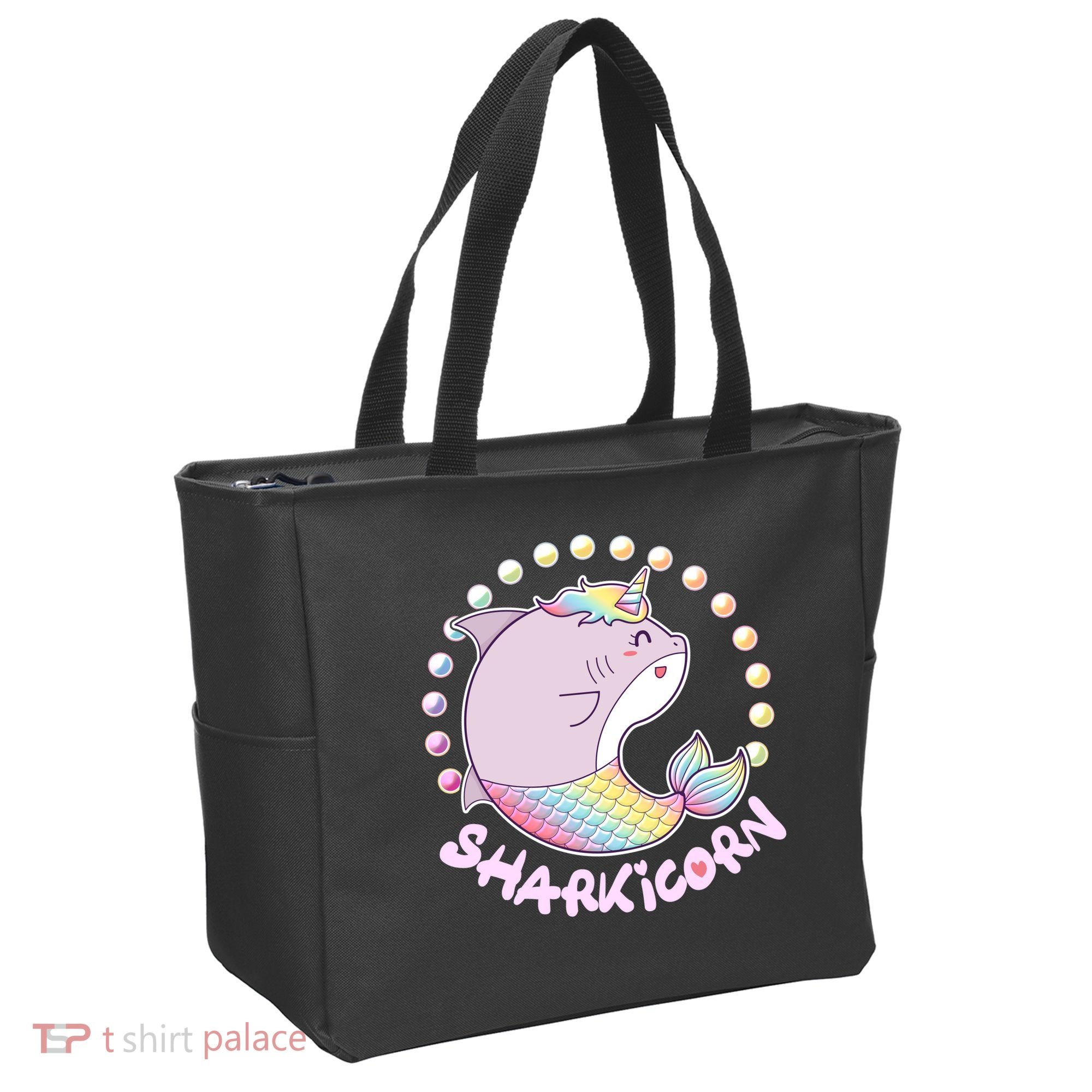 Funny Cute Sharkicorn Shark Unicorn Tote Bag