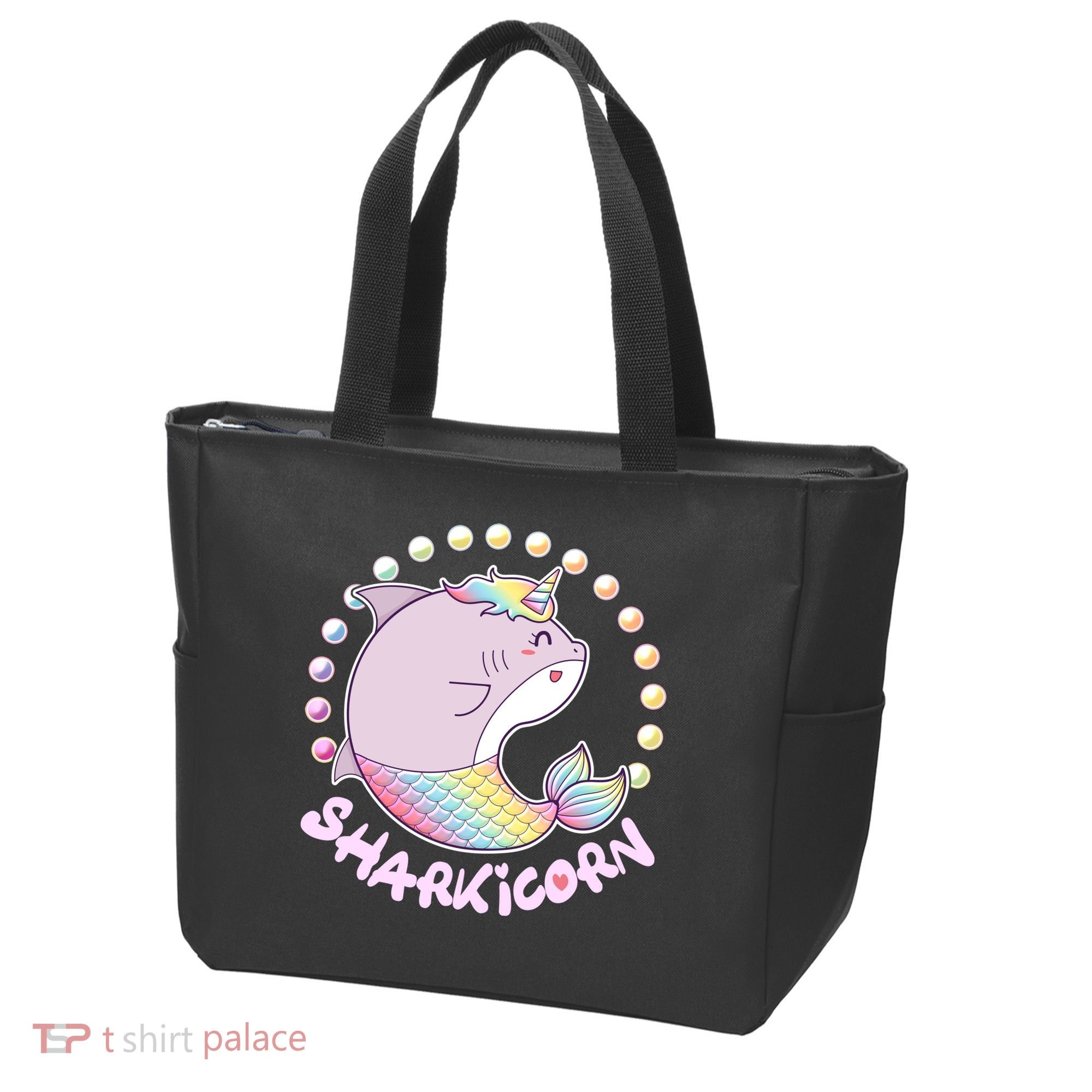 Funny Cute Sharkicorn Shark Unicorn Tote Bag