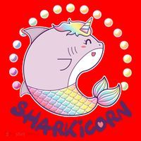 Funny Cute Sharkicorn Shark Unicorn Santa Hat thumb 1