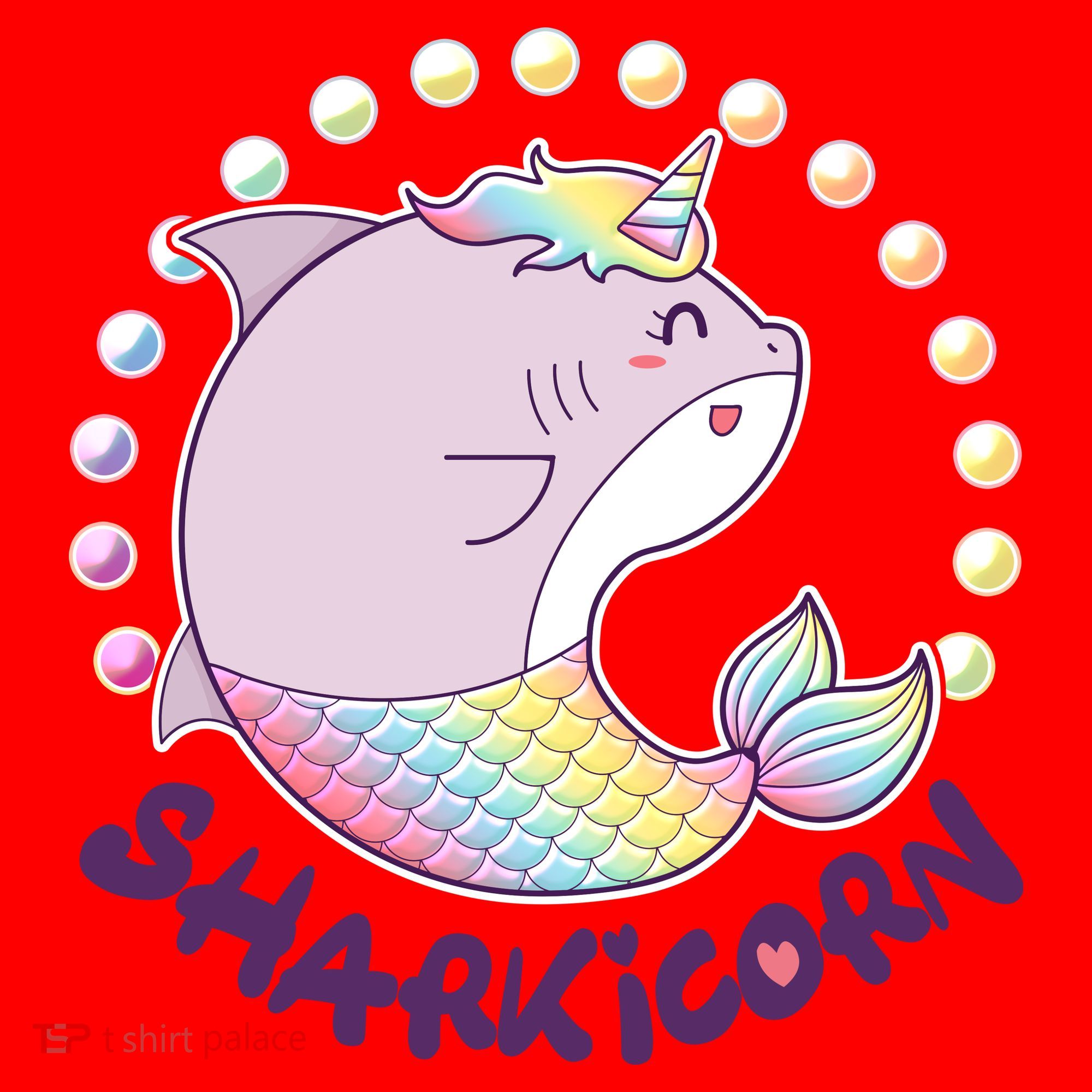 Funny Cute Sharkicorn Shark Unicorn Santa Hat