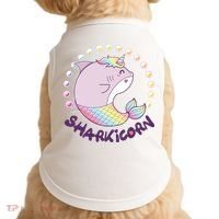 Funny Cute Sharkicorn Shark Unicorn Doggie Tank thumb 0