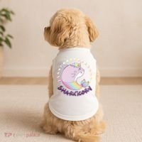 Funny Cute Sharkicorn Shark Unicorn Doggie Tank thumb 2