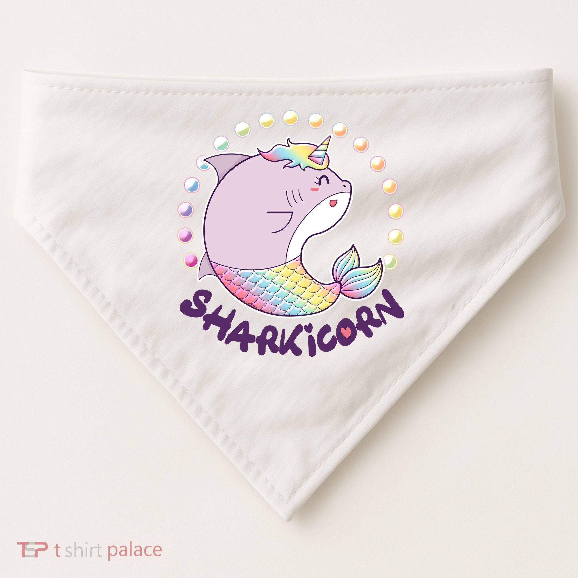 Funny Cute Sharkicorn Shark Unicorn USA-Made Doggie Bandana