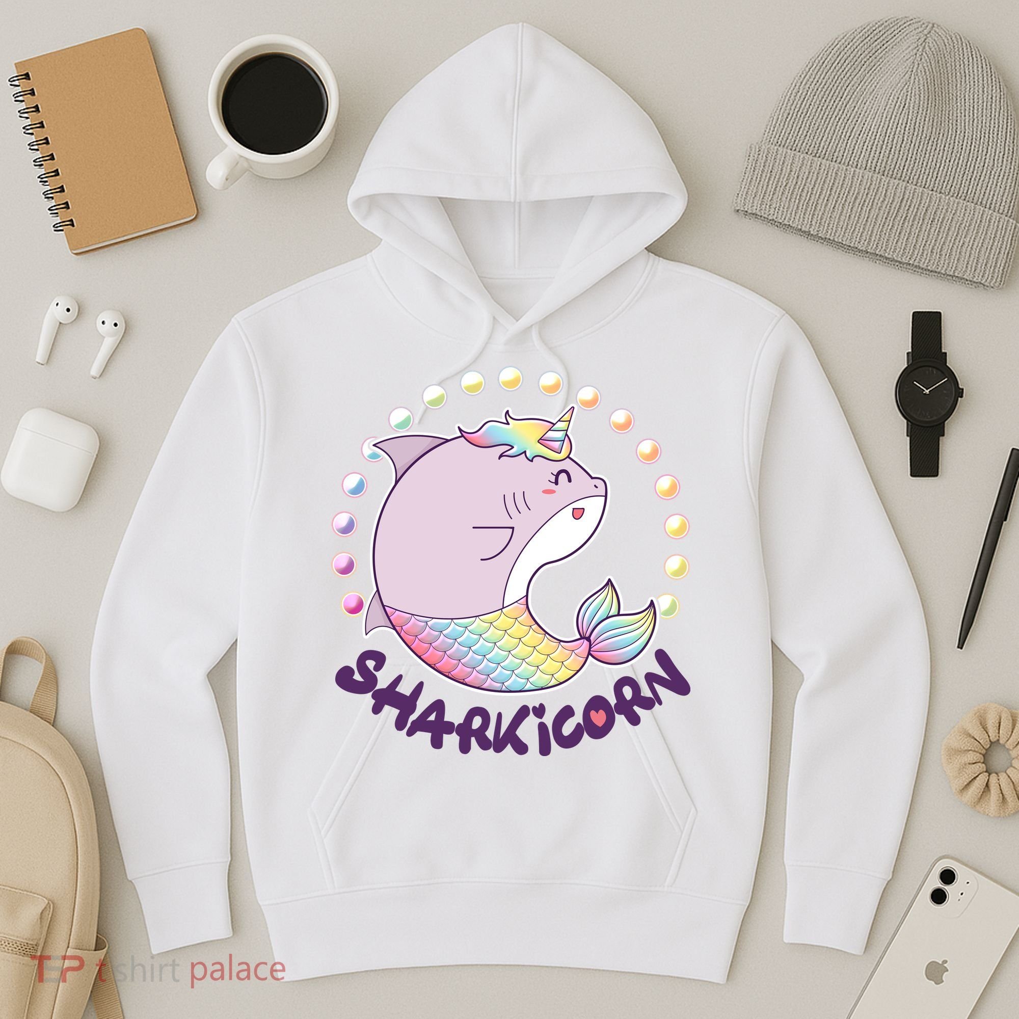 Funny Cute Sharkicorn Shark Unicorn Hoodie