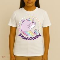Funny Cute Sharkicorn Shark Unicorn T-Shirt thumb 4