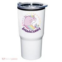 Funny Cute Sharkicorn Shark Unicorn Tumbler thumb 0