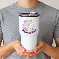 Funny Cute Sharkicorn Shark Unicorn Tumbler thumb 2