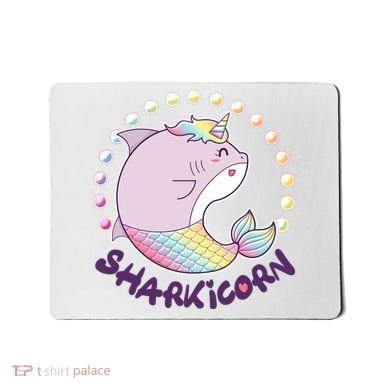 Funny Cute Sharkicorn Shark Unicorn Mousepad