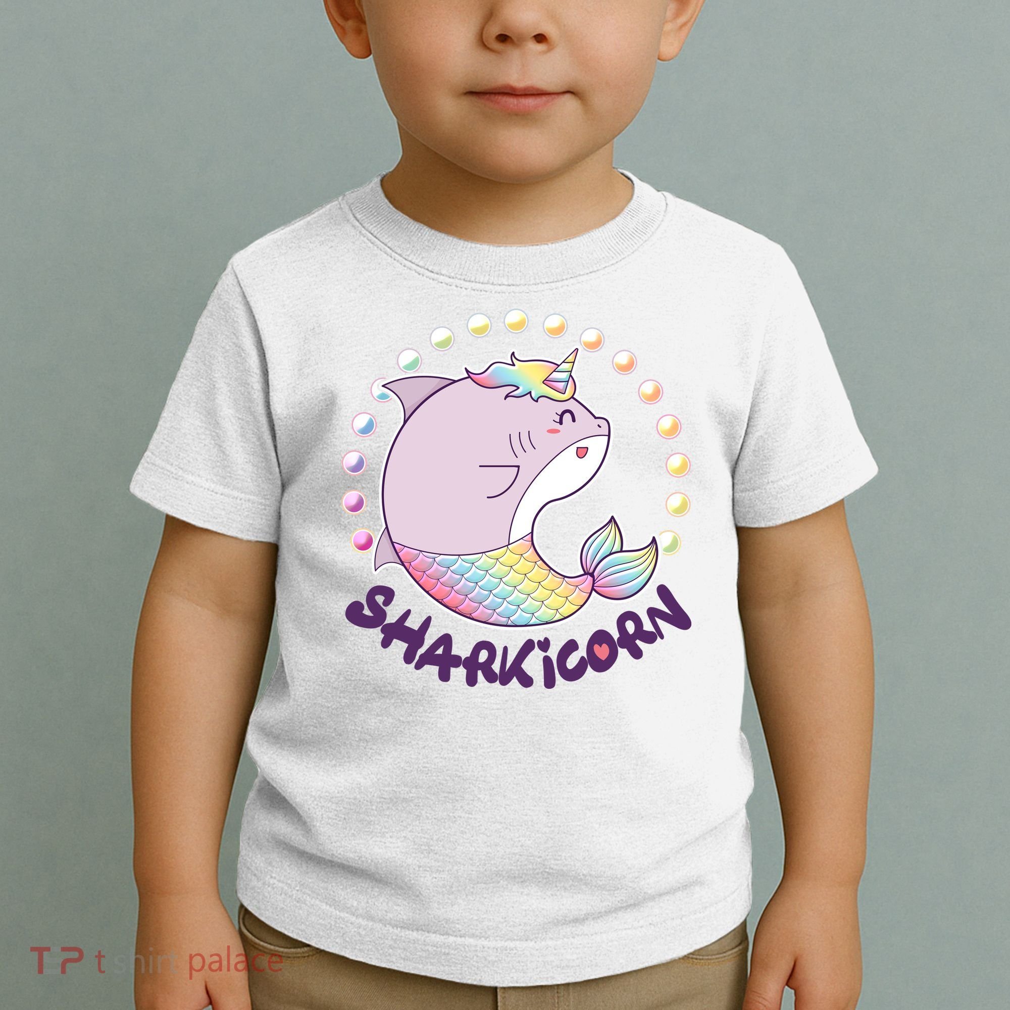 Funny Cute Sharkicorn Shark Unicorn Toddler T-Shirt