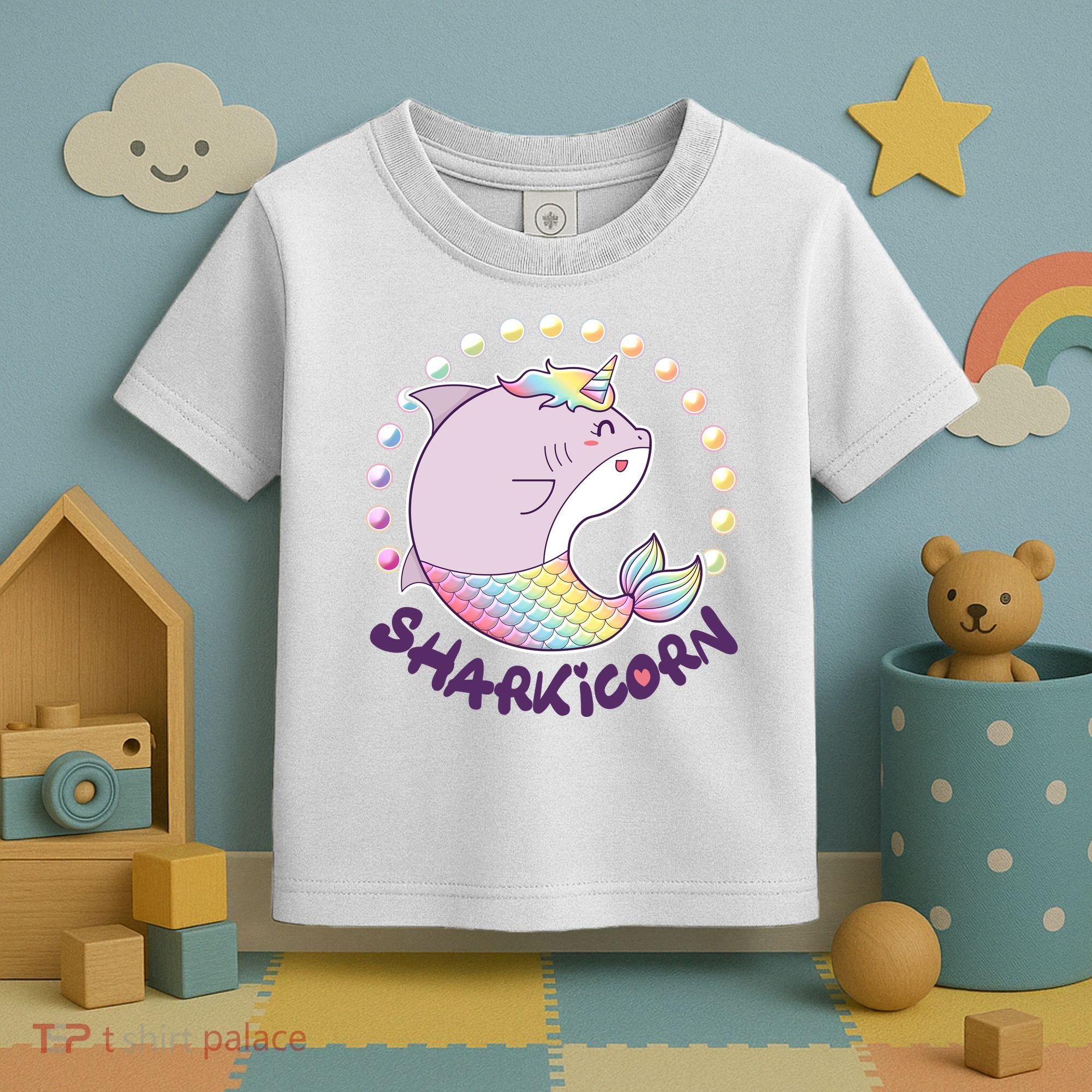 Funny Cute Sharkicorn Shark Unicorn Toddler T-Shirt
