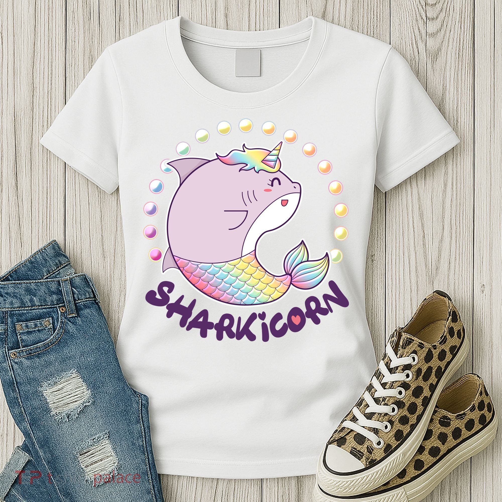 Funny Cute Sharkicorn Shark Unicorn Women's T-Shirt