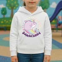 Funny Cute Sharkicorn Shark Unicorn Kids Hoodie thumb 3
