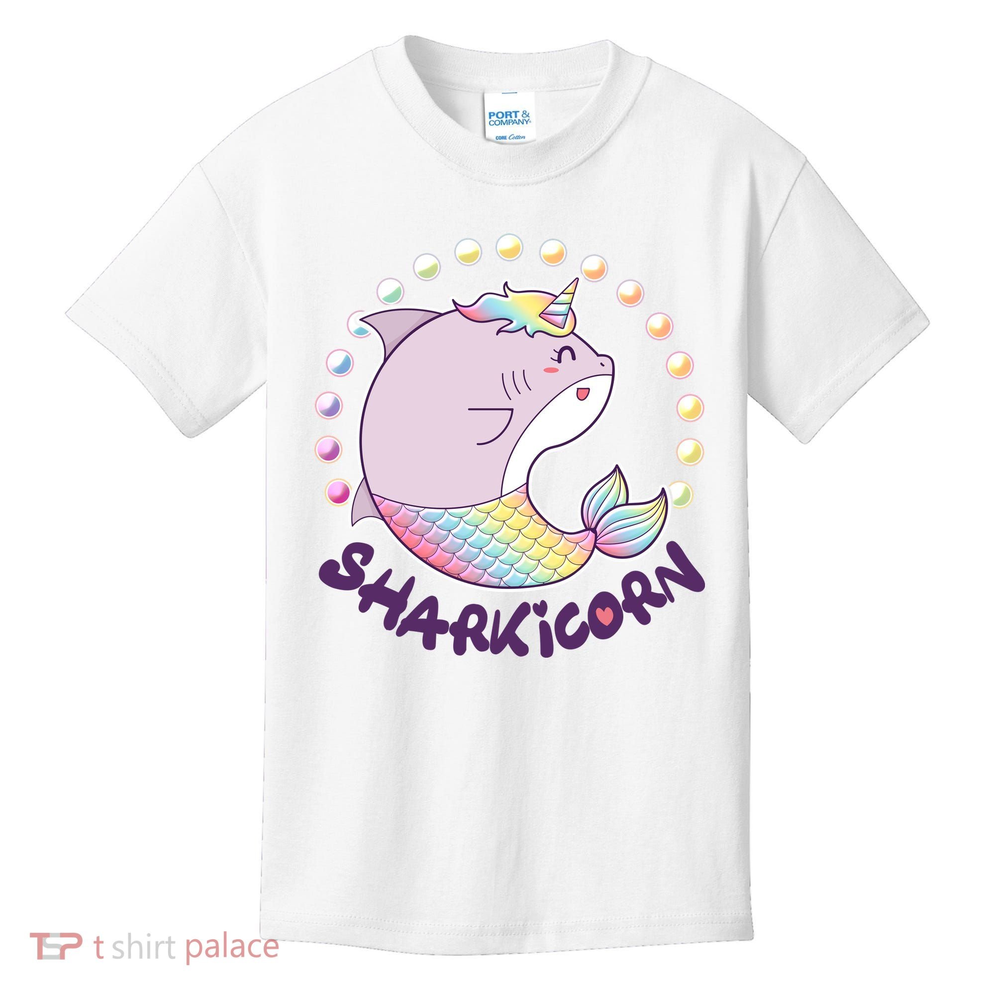Funny Cute Sharkicorn Shark Unicorn Kids T-Shirt