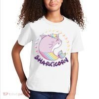 Funny Cute Sharkicorn Shark Unicorn Kids T-Shirt thumb 2