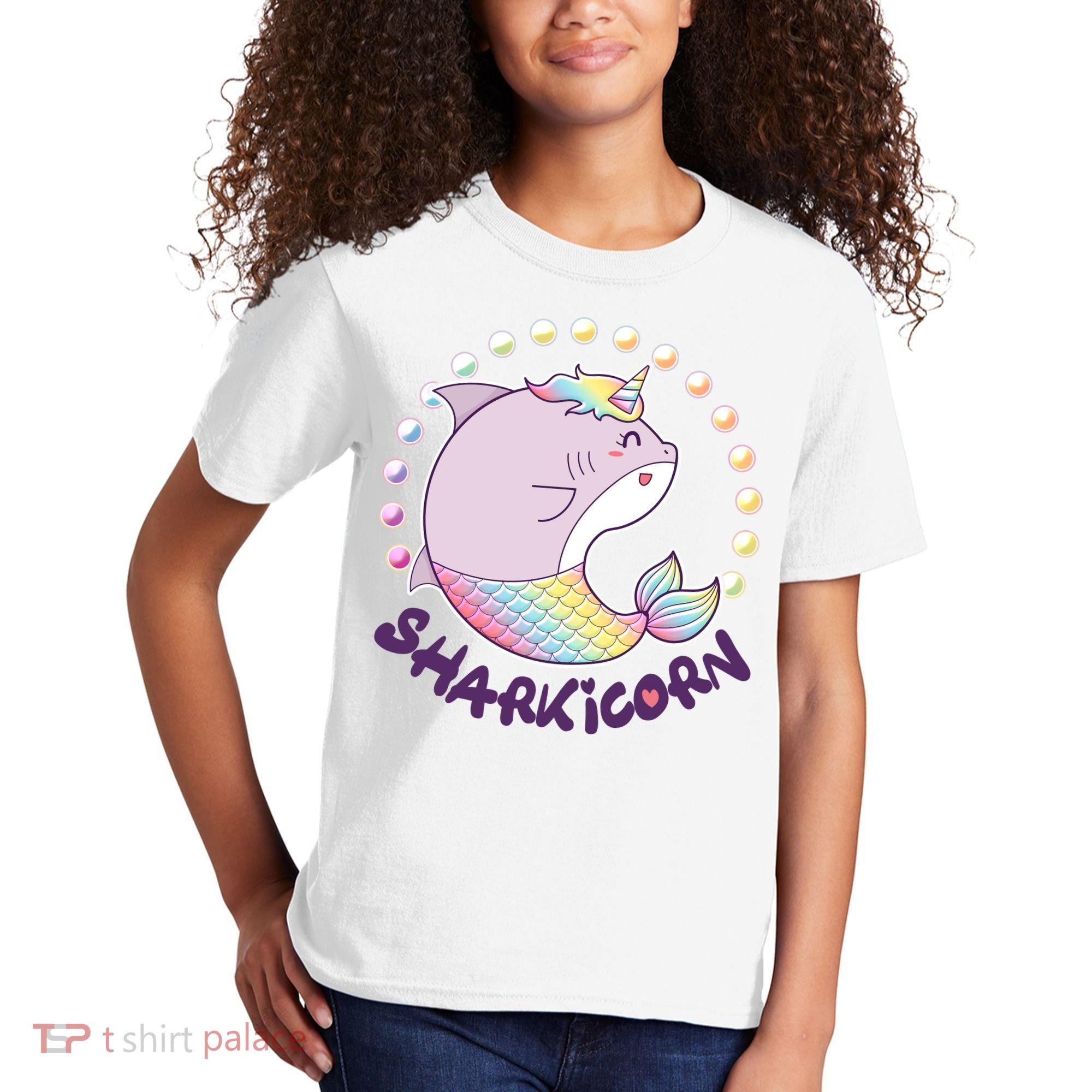 Funny Cute Sharkicorn Shark Unicorn Kids T-Shirt