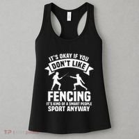 Fencing Combat Sport Fence Foil Epee Sabre Sword Fencer Women's Tank Top thumb 3