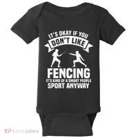 Fencing Combat Sport Fence Foil Epee Sabre Sword Fencer Baby Bodysuit thumb 0