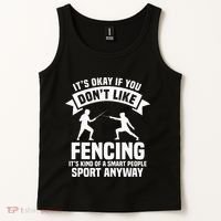 Fencing Combat Sport Fence Foil Epee Sabre Sword Fencer Tank Top thumb 2
