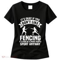 Fencing Combat Sport Fence Foil Epee Sabre Sword Fencer Women's T-Shirt thumb 0