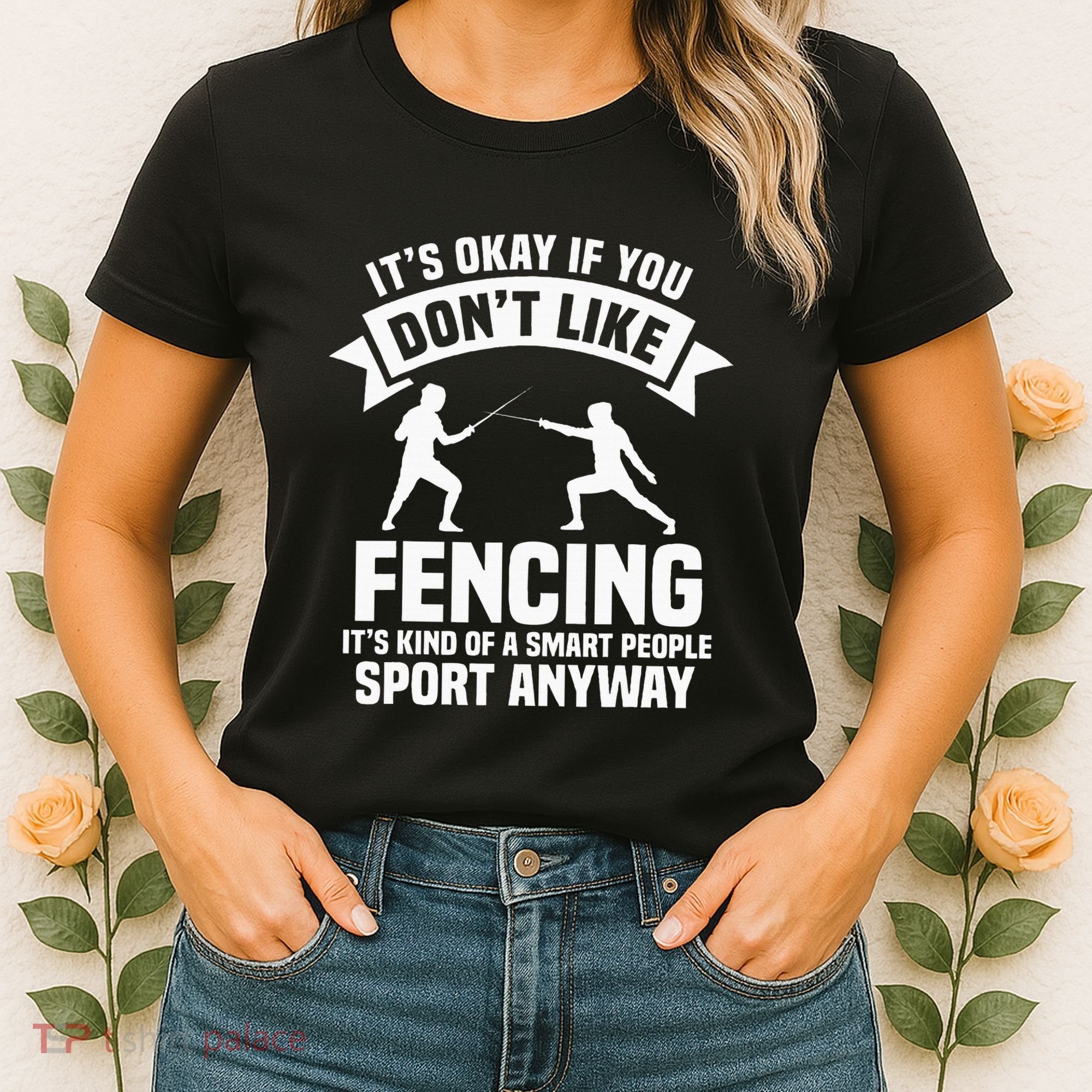 Fencing Combat Sport Fence Foil Epee Sabre Sword Fencer Women's T-Shirt