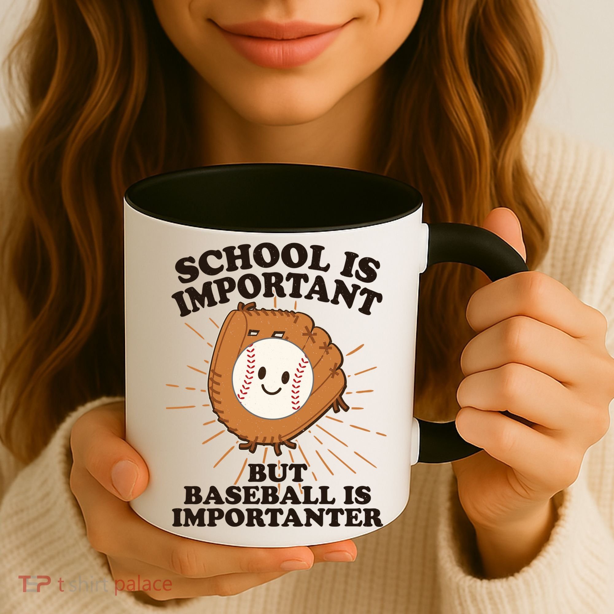 Funny Cute School Is Important But Baseball Is Importanter Coffee Mug