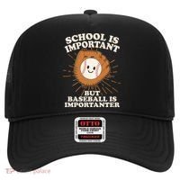 Funny Cute School Is Important But Baseball Is Importanter Hat thumb 0