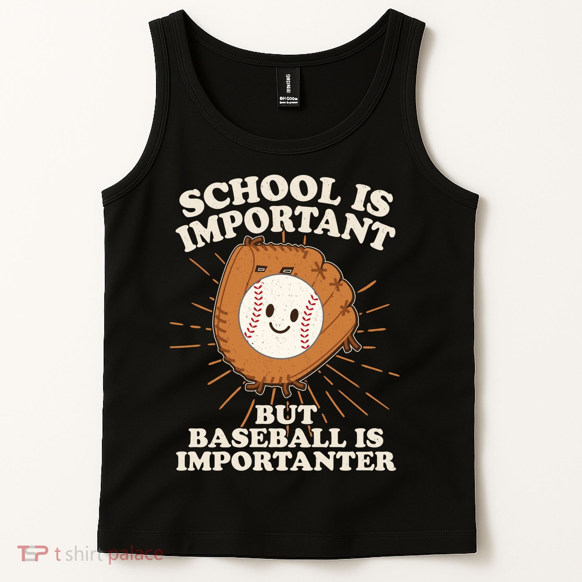 Funny Cute School Is Important But Baseball Is Importanter Tank Top