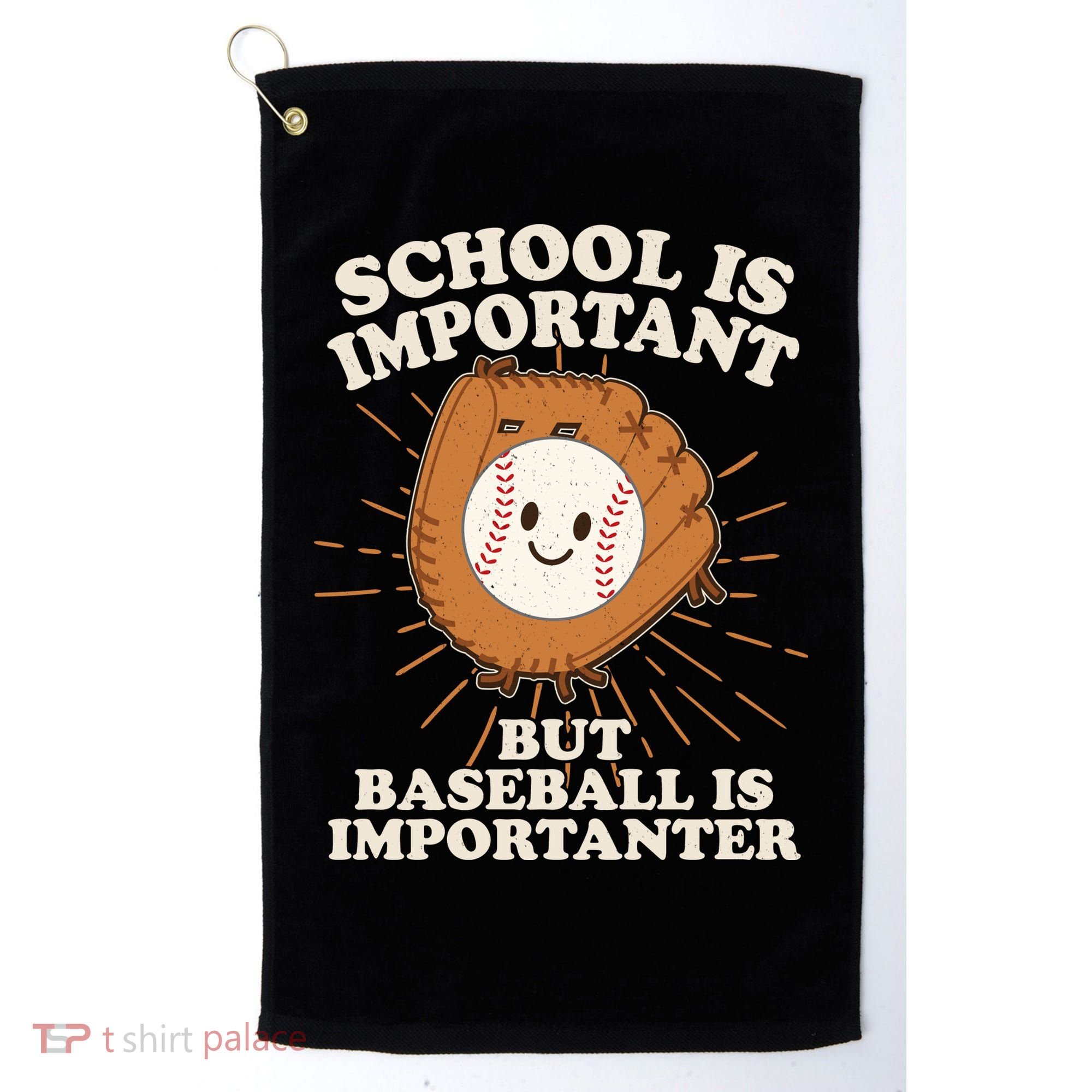 Funny Cute School Is Important But Baseball Is Importanter Golf Towel