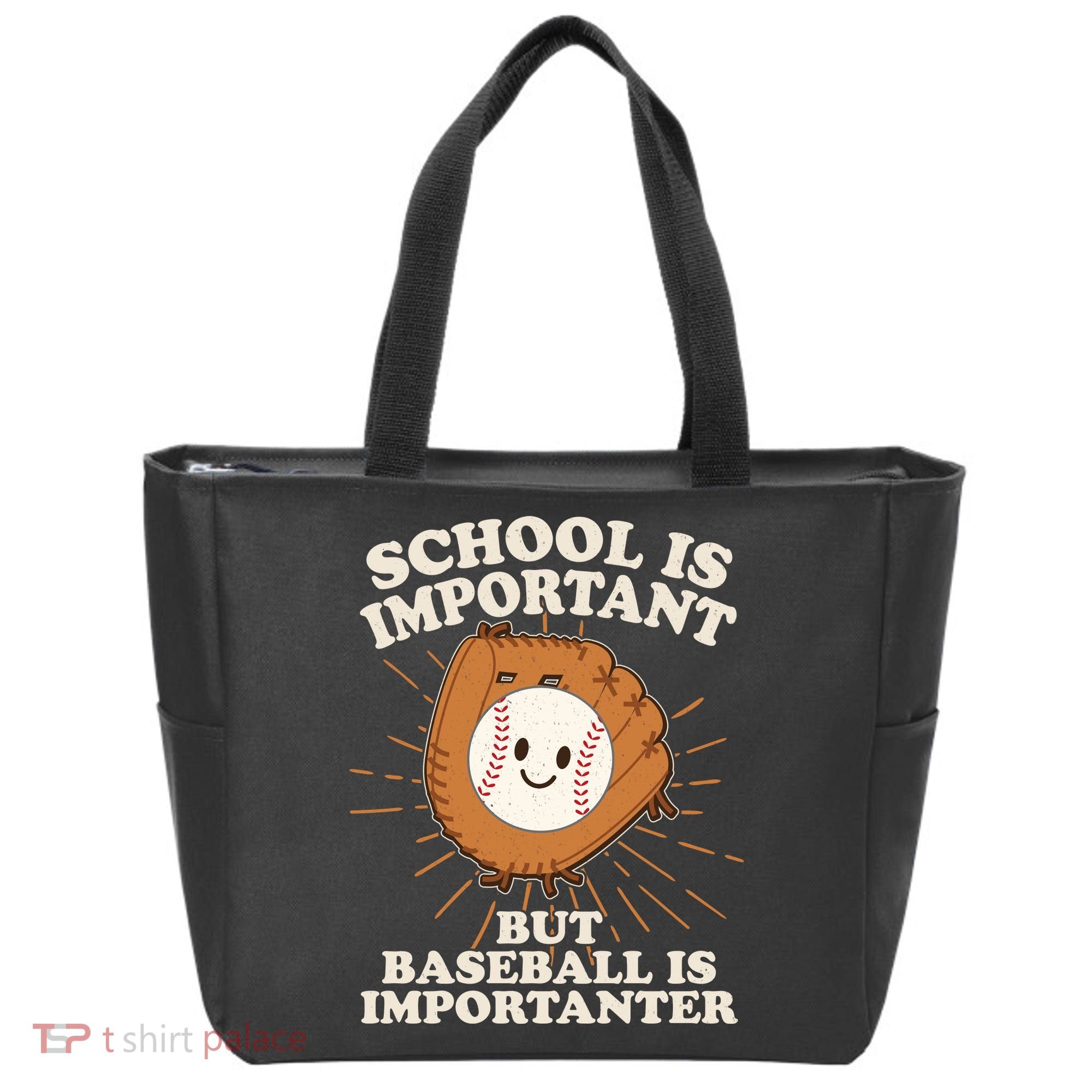 Funny Cute School Is Important But Baseball Is Importanter Tote Bag
