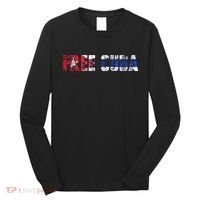Free Cuba Sos Cuba Patriotic Cuban First Long Sleeve Shirt thumb 0