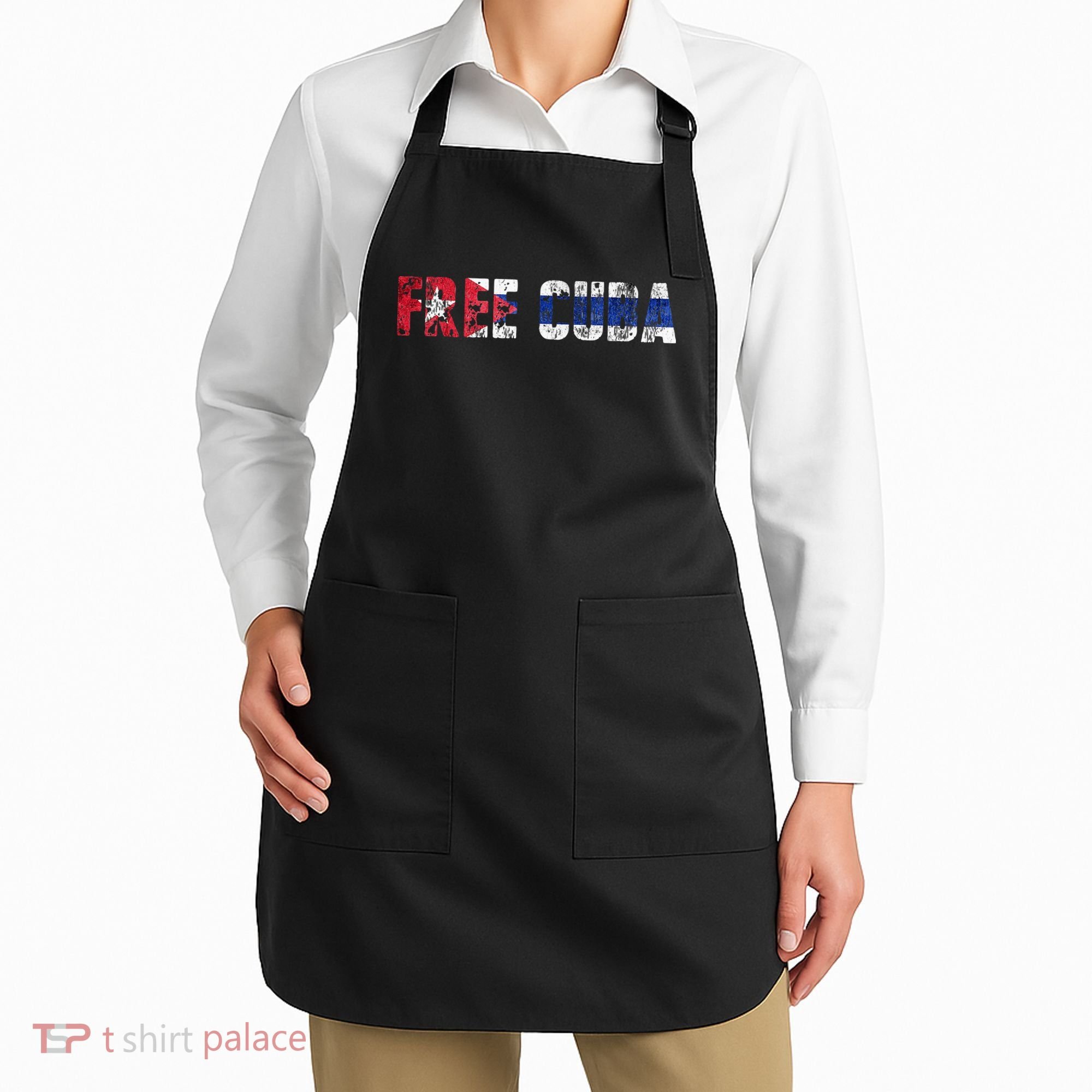 Free Cuba Sos Cuba Patriotic Cuban First Apron