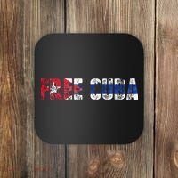 Free Cuba Sos Cuba Patriotic Cuban First Coaster thumb 0