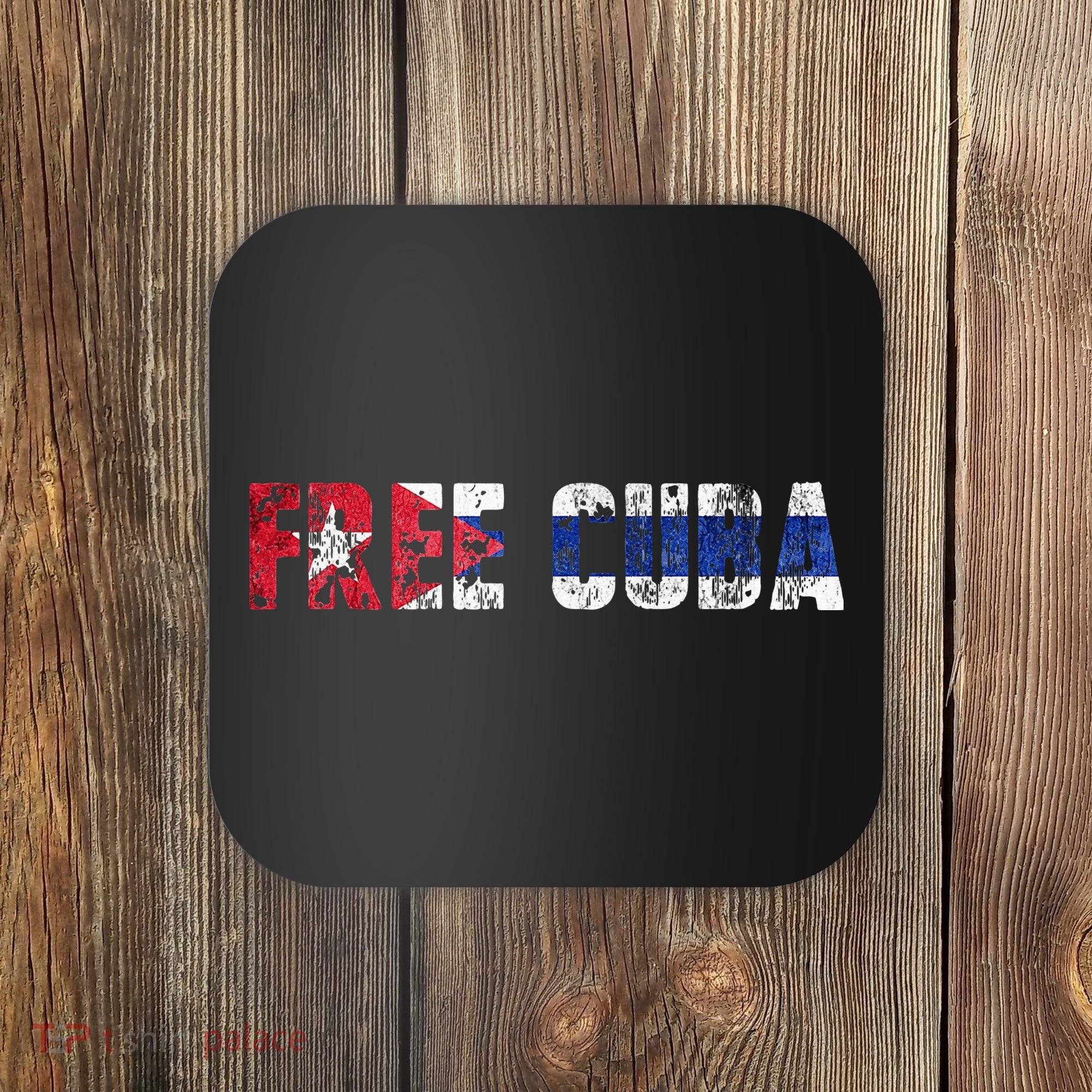 Free Cuba Sos Cuba Patriotic Cuban First Coaster