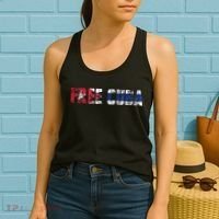 Free Cuba Sos Cuba Patriotic Cuban First Women's Tank Top thumb 2