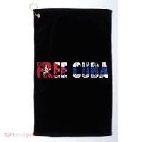 Free Cuba Sos Cuba Patriotic Cuban First Golf Towel thumb 0